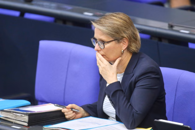 Bundesjustizministerin Stefanie Hubig (SPD) im Deutschen Bundestag, Berlin, 09.10.2026. Foto: IMAGO / dts Nachrichtenagentur